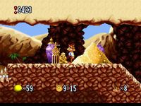 une photo d'Ã©cran de Bubsy Fractured Furry Tails sur Atari Jaguar